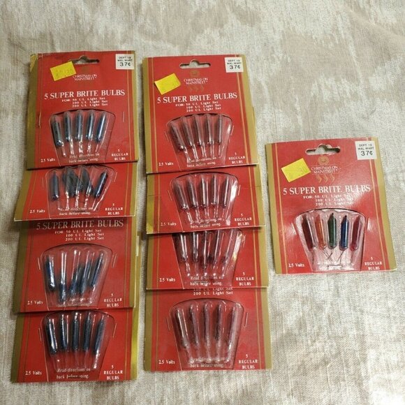 Lot Of‎ 45 Super Brite Bulbs Christmas On Main Stre - Picture 1 of 2